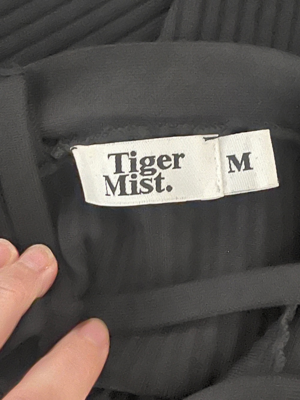 TIGER MIST Classic Black Ribbed Mini Dress with Strappy Sides and Back Medium - Picture 8 of 11